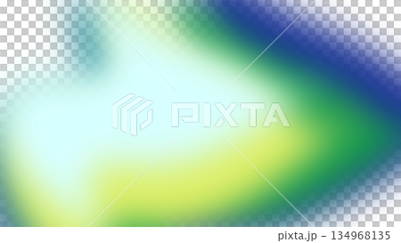 青と緑の抽象的なオーロラのグラデーション背景 134968135
