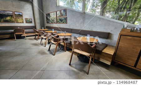 this is interior of cafe as one famous cafe in Jakarta city  134968487