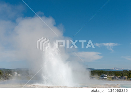 Geyser eruption in Yellowstone Geyser eruption in Yellowstone 134968826