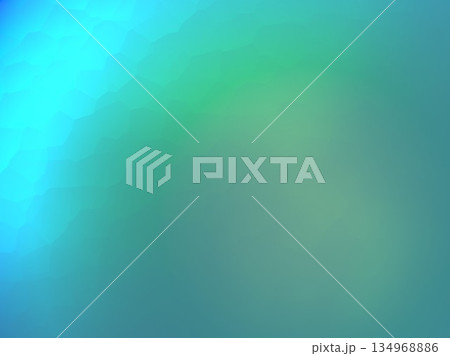 青と緑のデジタルモザイク幾何学背景 134968886