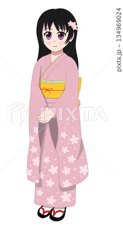 着物を着た女の子 着物を着た女の子 134969024