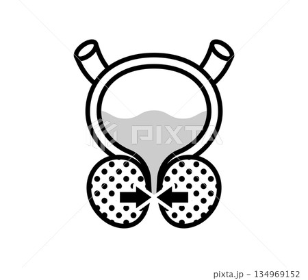 前立腺肥大のアイコンイラスト　ベクター 134969152