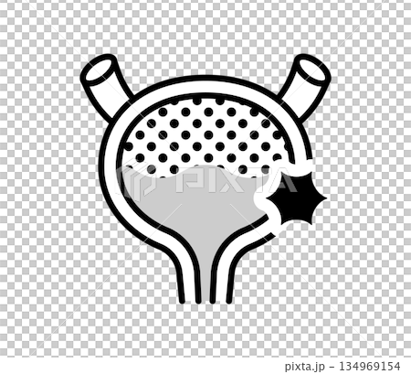 Bladder cancer icon illustration vector 134969154