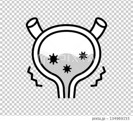 Cystitis icon illustration vector 134969155