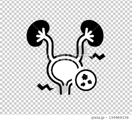 Urinary stone icon illustration vector Urinary stone icon illustration vector 134969156