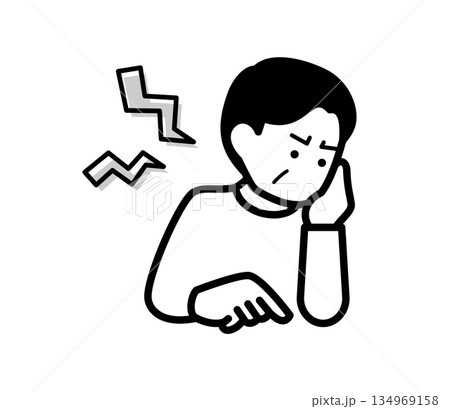 イライラする男性のイラスト　ベクター 134969158