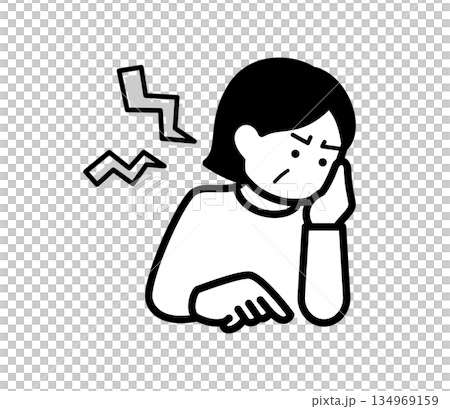 惱怒的女人插圖 - 向量圖 惱怒的女人插圖 - 向量圖 134969159