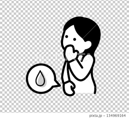 尿漏れに焦る女性のイラスト ベクター 尿漏れに焦る女性のイラスト ベクター 134969164