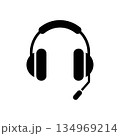 Headset with Microphone Icon 134969214