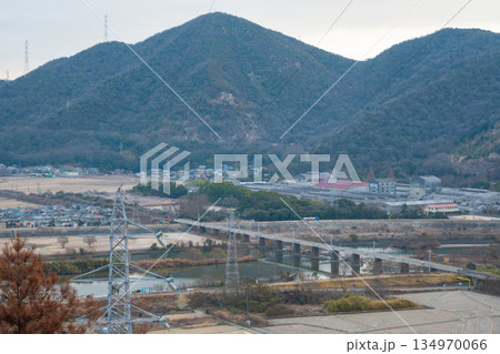 日本の兵庫県赤穂市の雄鷹台山のとても美しい風景 134970066