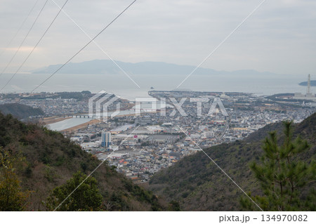日本の兵庫県赤穂市の雄鷹台山のとても美しい風景 134970082