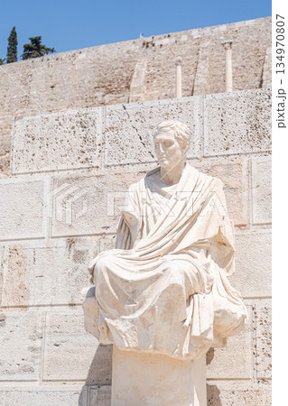 Ruins of Athenian Acropolis in Athens 134970807