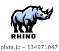 Wild rhinoceros logo. 134971047