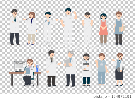 醫療人員插畫集 134971191