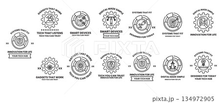 A series of logos for different companies A series of logos for different companies 134972905