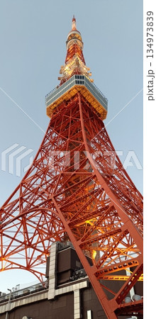 昼間の東京タワー斜めから 昼間の東京タワー斜めから 134973839