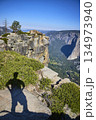 Taft Point Cliff Edge with El Capitan and Human Shadow in Yosemite National Park 134973940