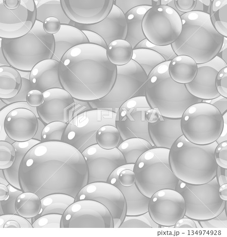 Air soap foam white bubble seamless pattern Air soap foam white bubble seamless pattern 134974928