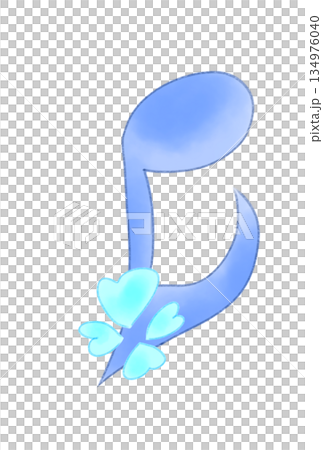 ハートの付いた音符 134976040