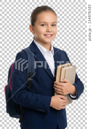 Girl With Backpack Books 134976385