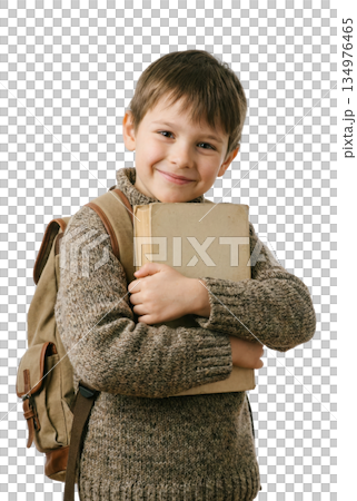 Boy With School Book 134976465
