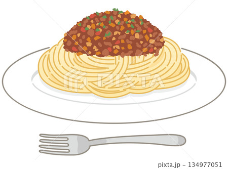 ミートソースパスタ（粉チーズなし/フォークあり） 134977051