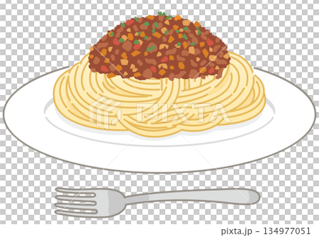 ミートソースパスタ（粉チーズなし/フォークあり） 134977051