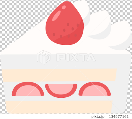 いちごのショートケーキのイラスト いちごのショートケーキのイラスト 134977161