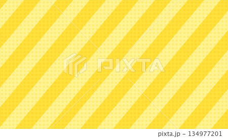ポップな斜めボーダーの背景素材（黄色） 134977201