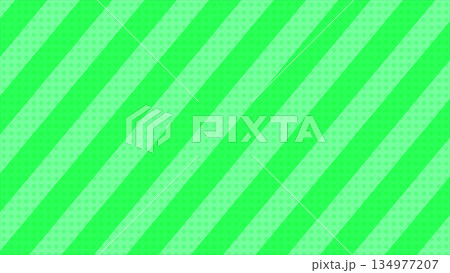 ポップな斜めボーダーの背景素材（緑） 134977207