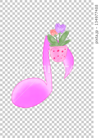 花の付いた音符 134977488