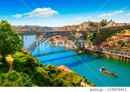 Beautiful view of the city of Porto on a beautiful summer day. Porto, Portugal 134979452