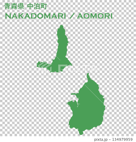 日本向量插圖地圖:青森縣中泊町地圖 日本向量插圖地圖:青森縣中泊町地圖 134979959