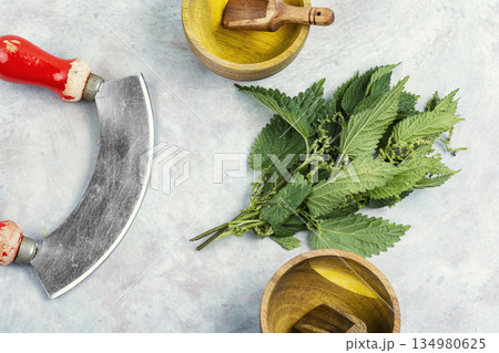 Herbal Medicine Ingredients on Table 134980625
