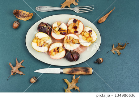 Baked Apples Served for Dessert Baked Apples Served for Dessert 134980636