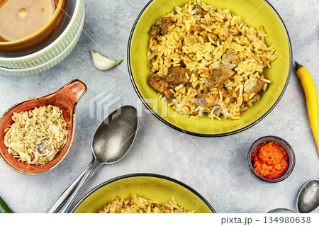 Traditional Eastern Pilaf. 134980638