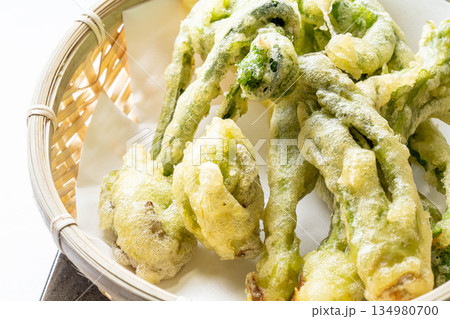 山菜の天ぷら盛り合わせ　タラの芽　こごみ　コシアブラ　ふきのとう 134980700