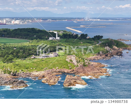 空撮「青森県」種差海岸空撮 夏 空撮「青森県」種差海岸空撮 夏 134980738