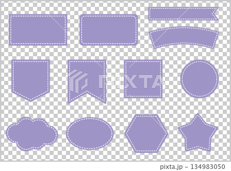 紫色のシンプルなフレームセット 134983050