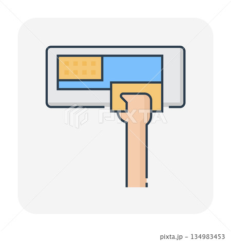 Air Filter Cleaning Icon Air Filter Cleaning Icon 134983453