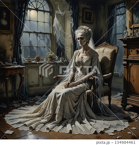 Miss Havisham in her sitting room 134984461