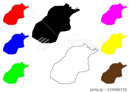 La Chorrera city (Republic of Panama) map vector illustration, scribble sketch La Chorrera map 134986730