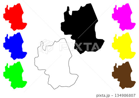 Cajamarca city (Republic of Peru) map vector illustration, scribble sketch Kashamarka map Cajamarca city (Republic of Peru) map vector illustration, scribble sketch Kashamarka map 134986807
