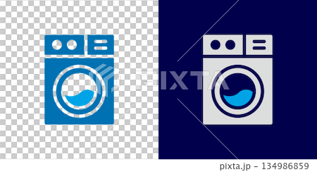 Laundromat and washing machine icons, laundry logos Laundromat and washing machine icons, laundry logos 134986859