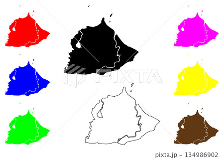 Calapan city (Mimaropa Region, Republic of the Philippines, ROP) map vector illustration, scribble sketch Calapan map Calapan city (Mimaropa Region, Republic of the Philippines, ROP) map vector illustration, scribble sketch Calapan map 134986902