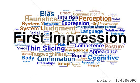 First Impression Word Cloud. Key Terms on Rapid Judgment, Perception, and Cognitive Bias First Impression Word Cloud. Key Terms on Rapid Judgment, Perception, and Cognitive Bias 134986990