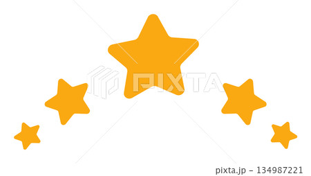Bright orange stars on white background Bright orange stars on white background 134987221