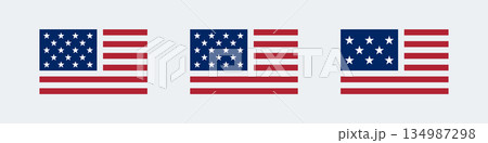 Creative variations of the american flag design pattern 134987298