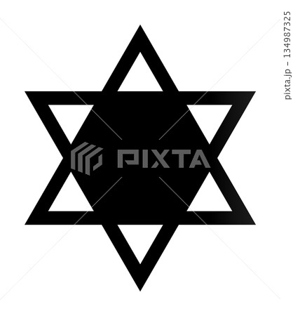 Abstract geometric design featuring star of david shape with intersecting triangles Abstract geometric design featuring star of david shape with intersecting triangles 134987325
