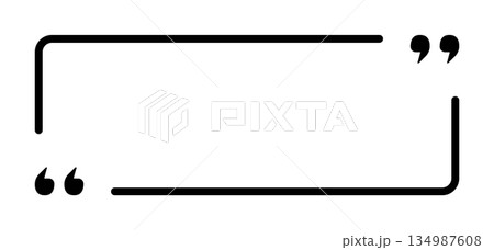 Minimalist quote frame with quotation marks Minimalist quote frame with quotation marks 134987608